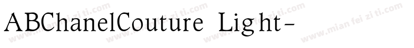ABChanelCouture Light字体转换